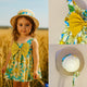 Charming  Flower Dress & Hat Set – Bowknot Sleeveless Summer/Spring