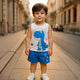 Toddler Boys 2 Piece Set Dinosaur Print Sleeveless Camisole Top with Shorts.