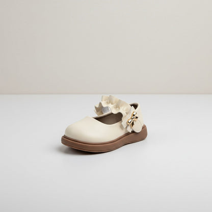 Elegant Girls' Shoes with Bow and Soft Leather - Suitable for School and Occasions