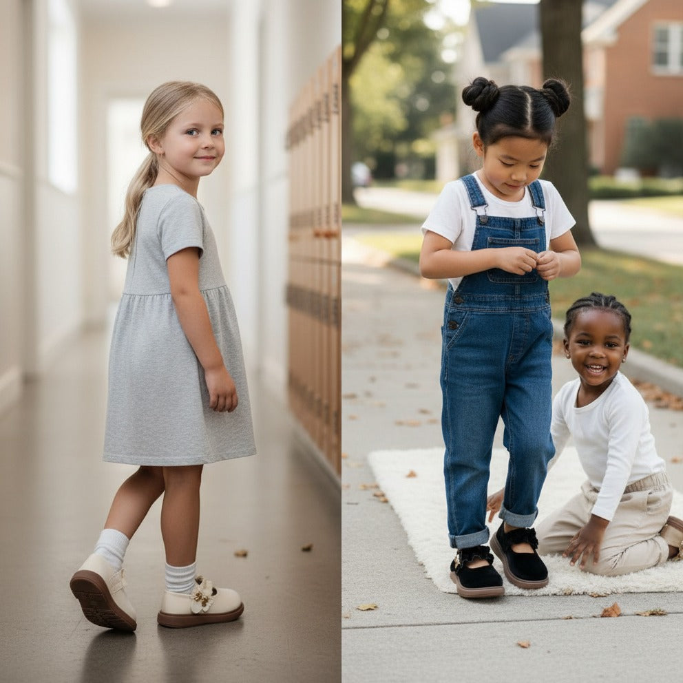 Chaussures élégantes pour filles avec nœud et cuir souple - Adaptées à l'école et aux occasions spéciales