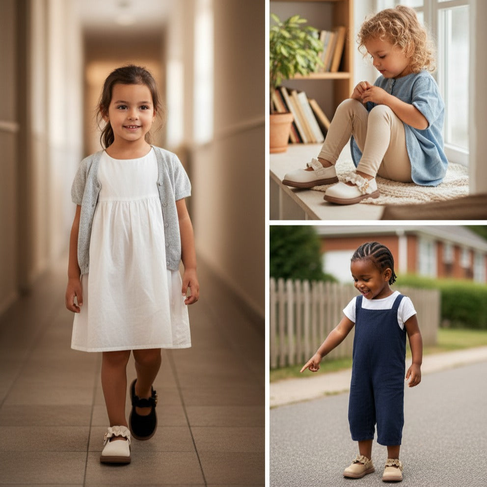 Chaussures élégantes pour filles avec nœud et cuir souple - Adaptées à l'école et aux occasions spéciales