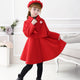 Ensemble robe rouge pour fille — Boléro chaud, boutons faciles à manipuler sur le devant