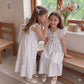 Ensemble de tenue d'été 2026 pour enfants, chemise rayée en coton, short et robe, vêtements doux et respirants pour garçons et filles