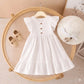 Ensemble de tenue d'été 2026 pour enfants, chemise rayée en coton, short et robe, vêtements doux et respirants pour garçons et filles