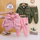 Cozy 3-Piece Unisex Hooded Set – Warm Vest, Sweatshirt & Jogger Pants