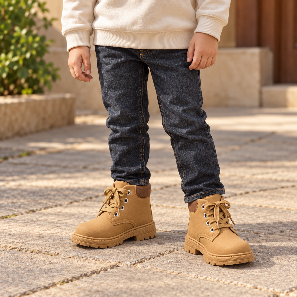 Kids’ Classic Lace-Up Ankle Boots — Everyday Style in Three Versatile Colors