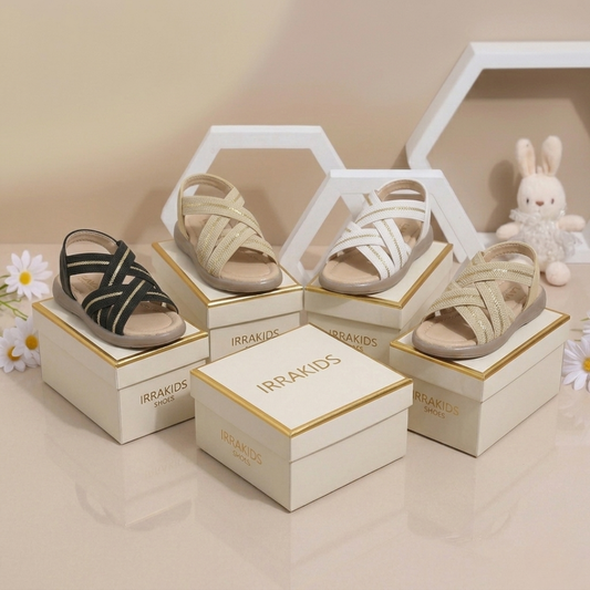 Sandales élégantes à brides croisées pour filles – Douces et stylées, confort d'été 👡✨