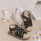 Girls’ Cross-Strap Comfort Sandals – Elegant Everyday Summer Shoes
