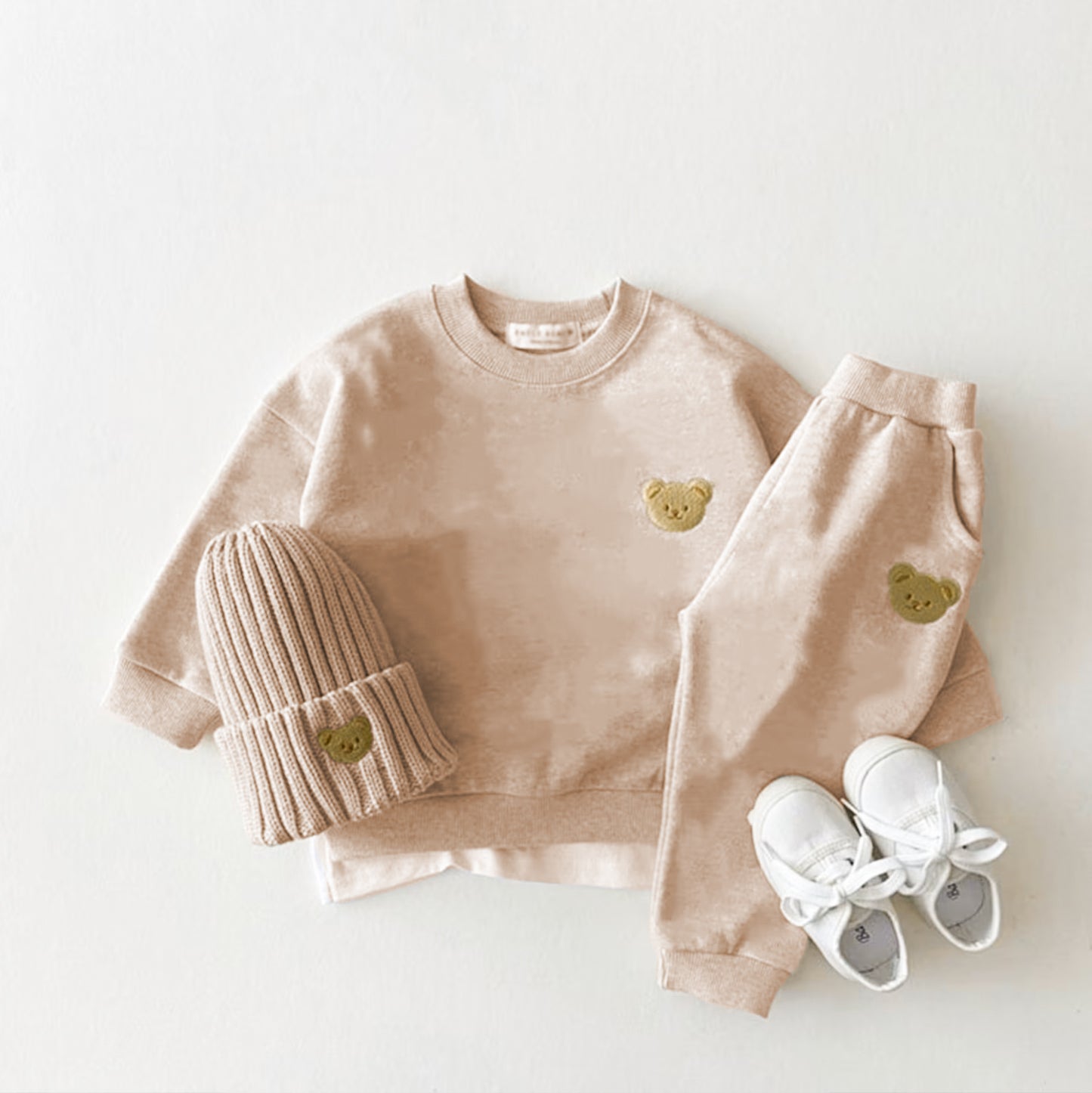 2 piece Teddy Bear Hug: Cozy Cotton Tracksuit Set for Kids - Unisex