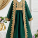 Girls' luxury dress in classic elegant design with gold embroidery