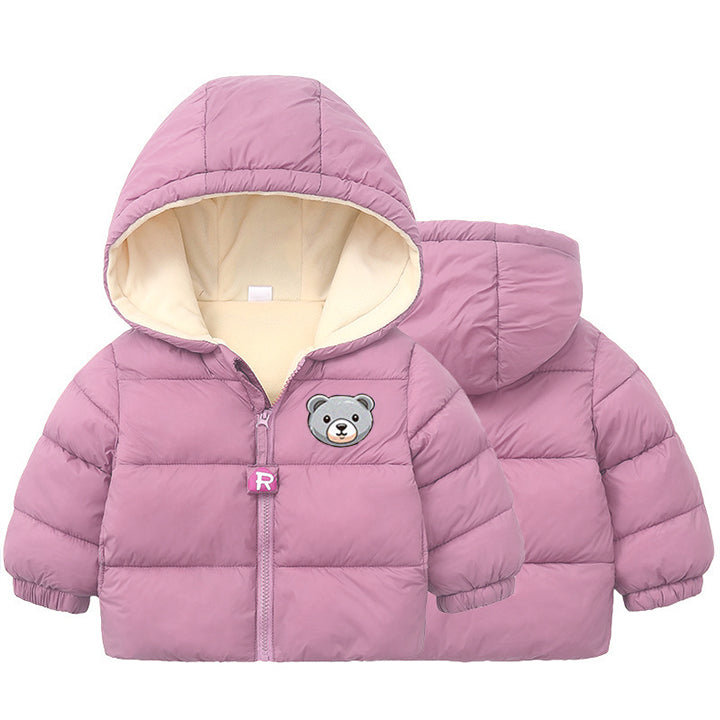 Cozy Kids' Hooded Winter Cotton Jacket