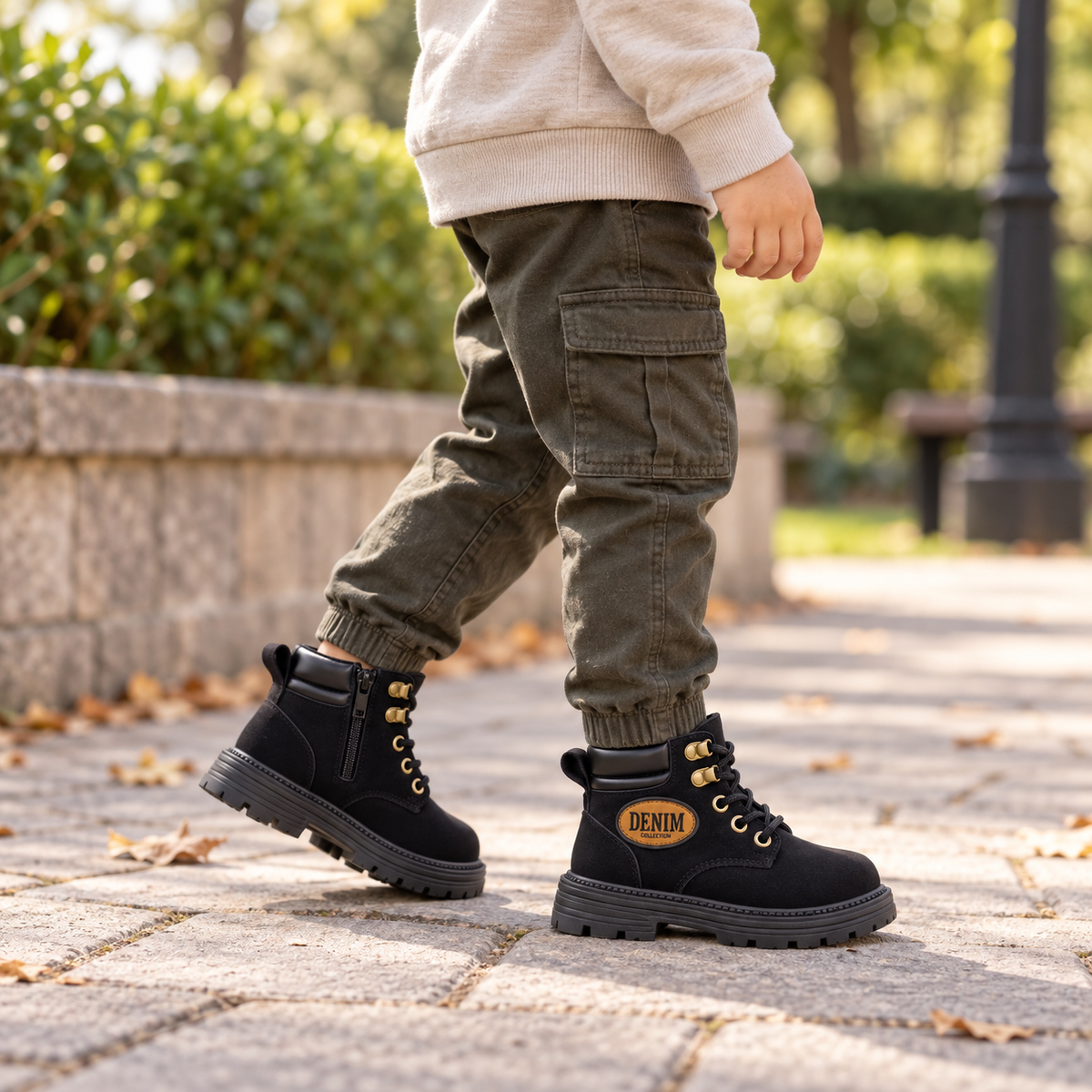 Boys’ Rugged Lace-Up Adventure Boots