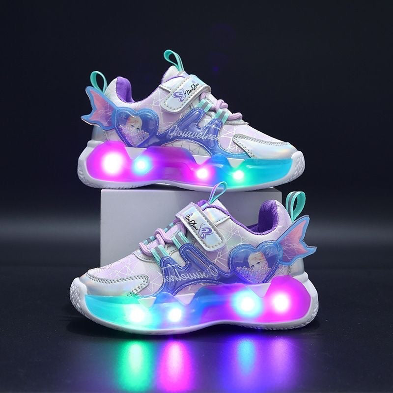 Chaussures de sport LED inspirées d'Elsa pour les enfants !