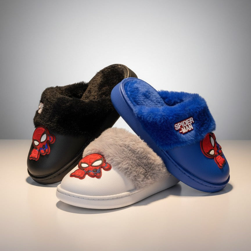 Boys' Spider-Man Plush-Lined Slip-On Slippers — Product image: 