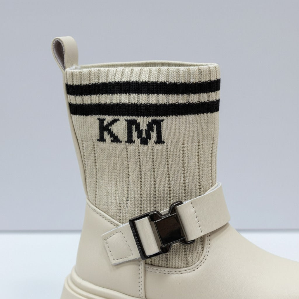 Girls knit-cuff buckle boots — Product image: 