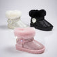 Girls' Glitter Faux-Fur Ankle Boots — Product image: 