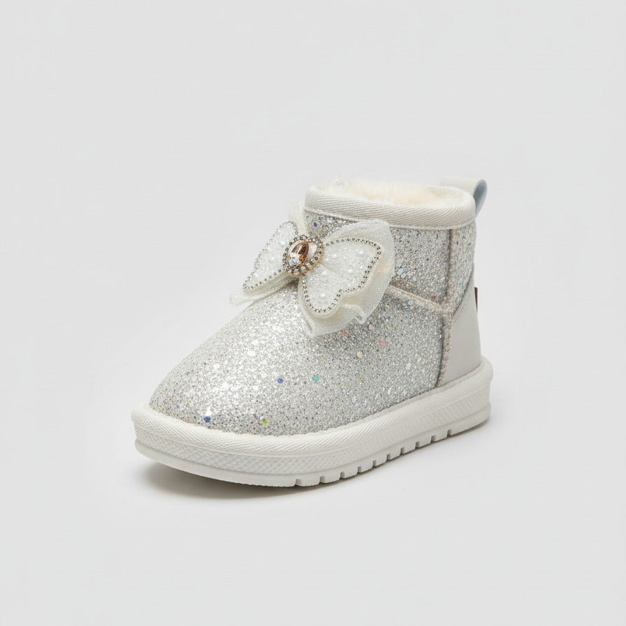 Girls' Glitter Bow Winter Ankle Boots — Product image: 