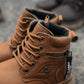 Boys’ rugged lace-up ankle boots with side zipper — Product image: 