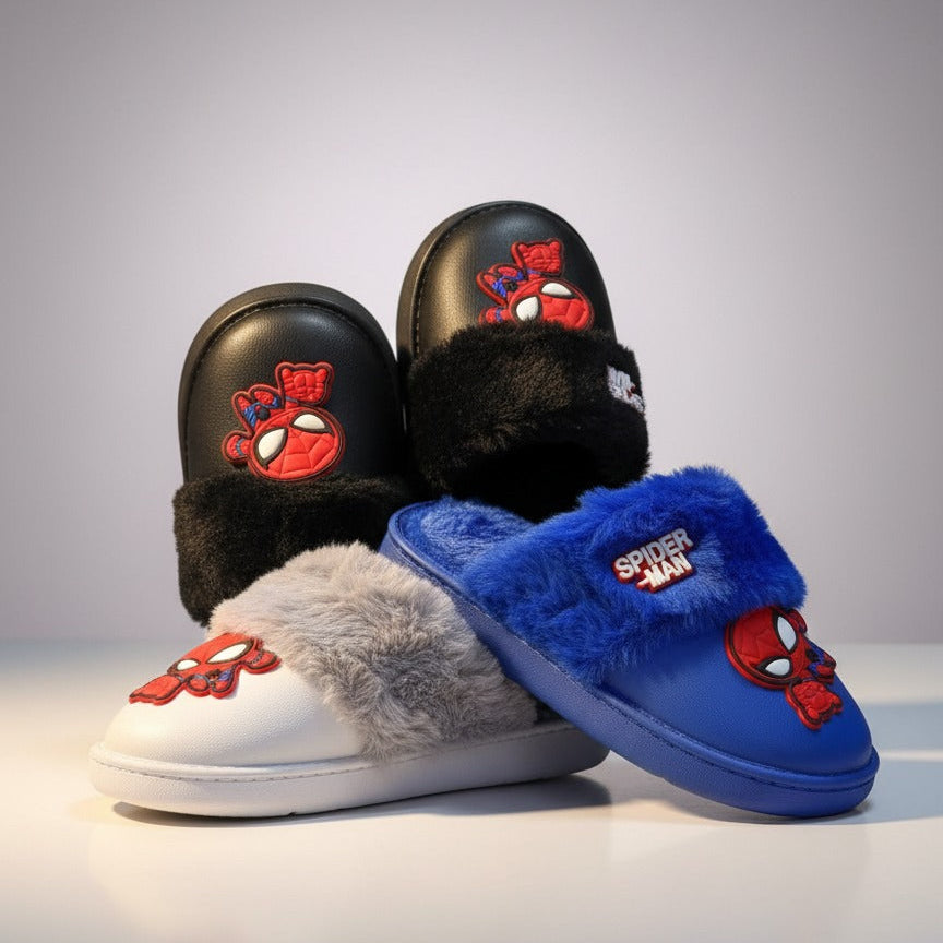 Boys' Spider-Man Plush-Lined Slip-On Slippers — Product image: 