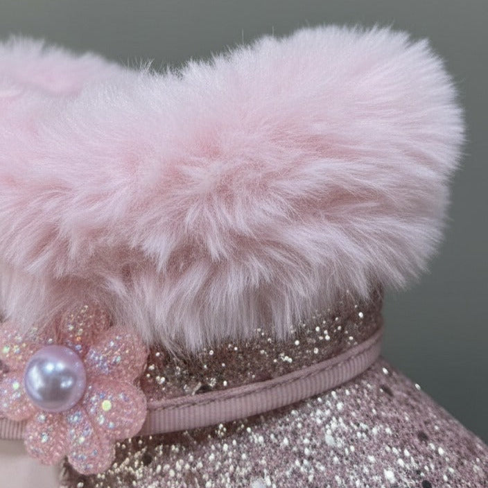 Girls' Glitter Faux-Fur Ankle Boots — Product image: 