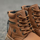 Boys’ rugged lace-up ankle boots with side zipper — Product image: 