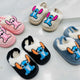 Chaussons Stitch pour enfants : fausse fourrure chaude, semelle antidérapante, bride au talon 