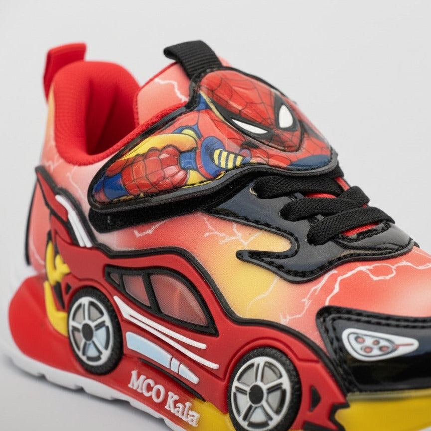 Boys Superhero Car-Graphic Hook-and-Loop Sneakers — Product image: 