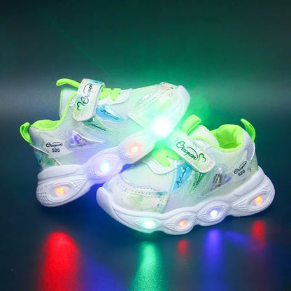 Girls' shoes with LED lights, comfortable and stylish