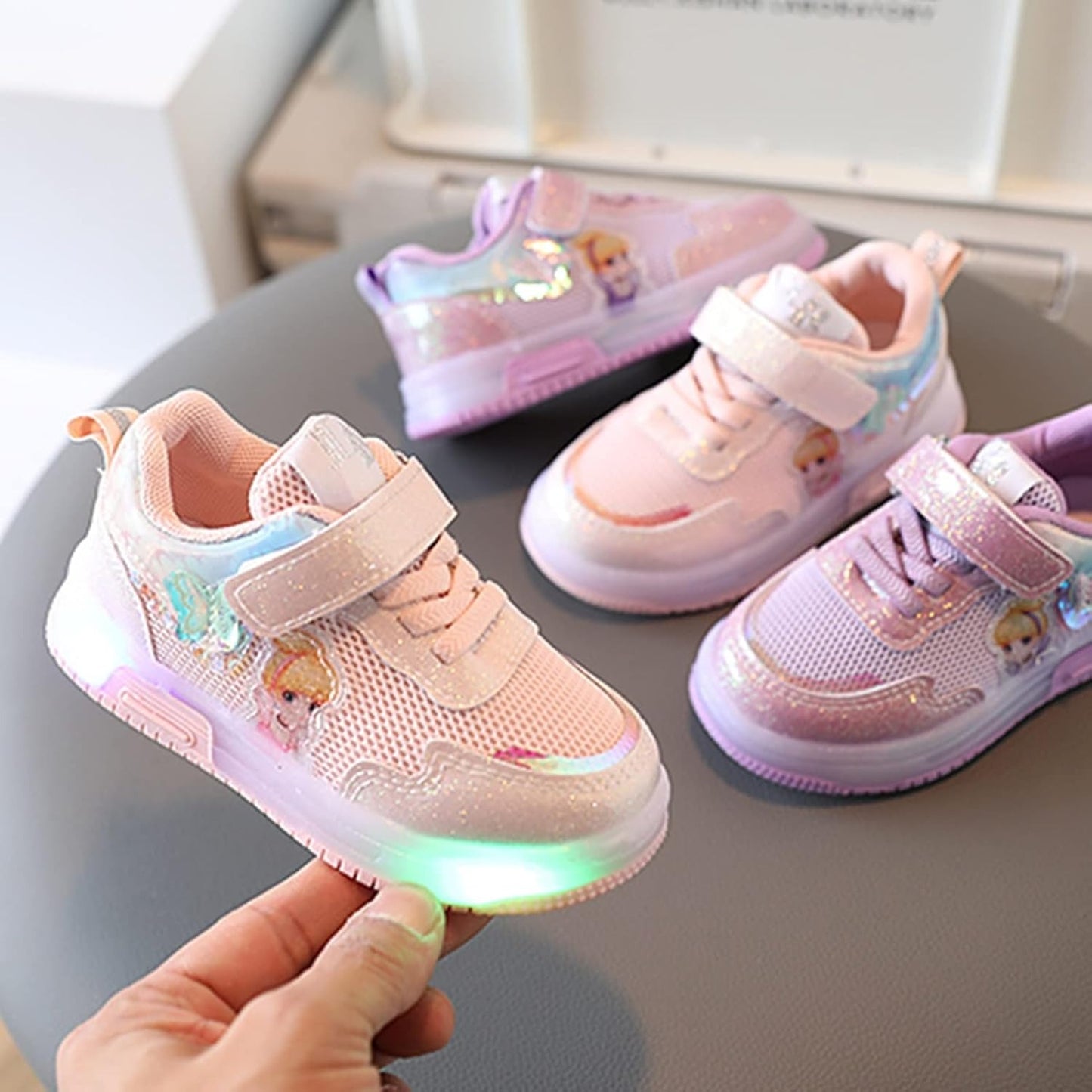Kids Princess Light-Up Sneakers for Girls