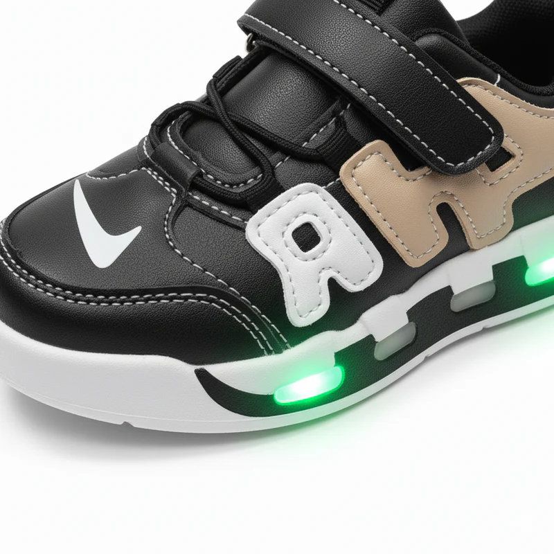 Baskets pour enfants à la mode et confortables 👟✨ Parfaites pour les filles et les garçons au printemps et à l'automne 🍂🌸 Fabriquées en cuir résistant à l'eau 💧 pour un style durable et un confort chaleureux !