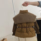 Stylish Winter Outfit for Kids – Puffer Jacket with Belt & Corduroy Pants