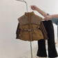 Stylish Winter Outfit for Kids – Puffer Jacket with Belt & Corduroy Pants