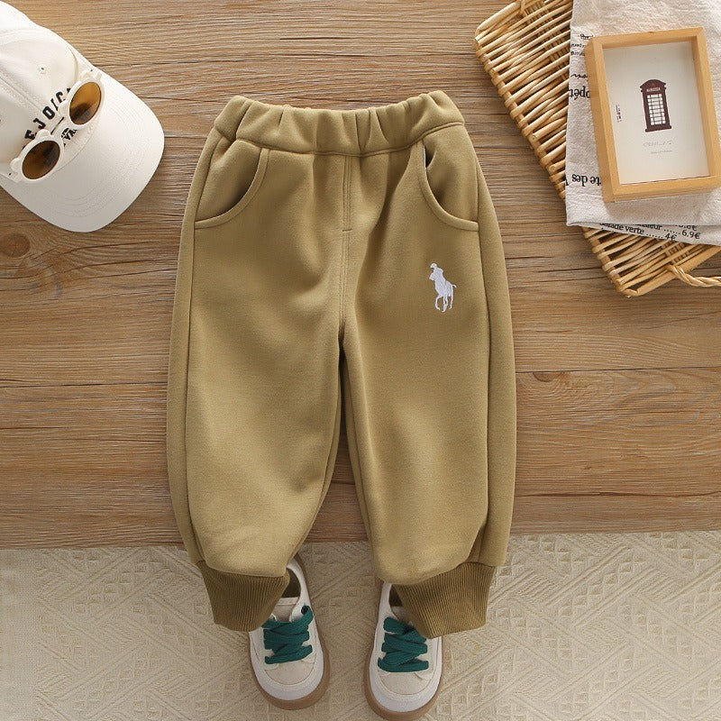 Ensemble sweat-shirt à capuche d'hiver pour enfants, nouveau style, vêtements d'hiver pour bébé garçon, plus gilet épais en velours, ensemble trois pièces