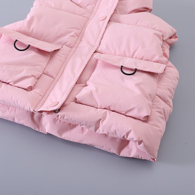 Cozy 3-Piece Unisex Hooded Set – Warm Vest, Sweatshirt & Jogger Pants
