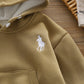 Ensemble sweat-shirt à capuche d'hiver pour enfants, nouveau style, vêtements d'hiver pour bébé garçon, plus gilet épais en velours, ensemble trois pièces