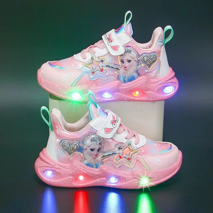 Chaussures pour filles avec lumières LED, confortables et élégantes