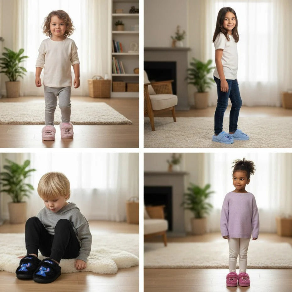 Chaussons à points pelucheux : la sécurité douillette pour les enfants