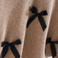 Girls’ Warm and Cozy Lined Two-Piece Winter Set with Bow-Detail High-Neck Top and Comfortable Wide-Leg Pants
