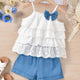 Toddler Baby Girls Summer Clothes Outfits Ruffle Camisole Spot Dot Tops and Casual Shorts
