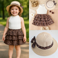 Tenue enfant à imprimé léopard vintage – Ensemble 3 pièces sans manches en coton