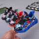 Kids' Cartoon LED Light-Up Sneakers: Red & Blue PU Leather Casual Sports Shoes - Sizes 21-35