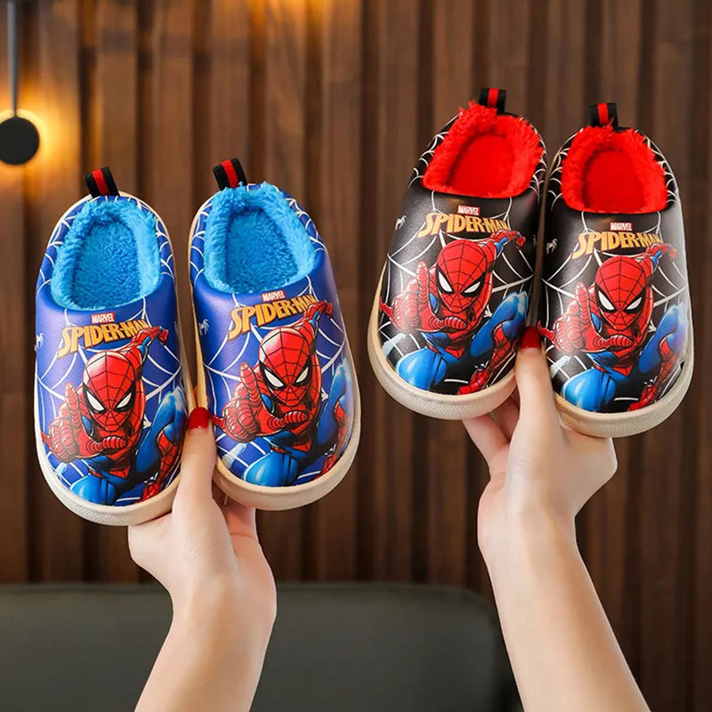 Spider Superhero Waterproof Kids' Comfy & Warm Slippers: Trendy Style for Little Heroes!"