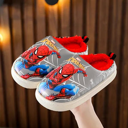 Spider Superhero Waterproof Kids' Comfy & Warm Slippers: Trendy Style for Little Heroes!"