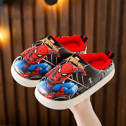 Spider Superhero Waterproof Kids' Comfy & Warm Slippers: Trendy Style for Little Heroes!"
