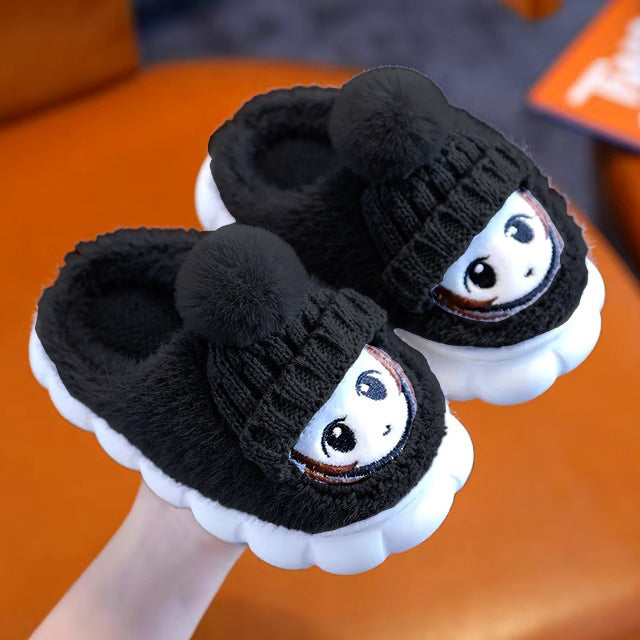 "Chaussons d'hiver chauds à motifs de dessins animés pour enfants - Confort et plaisir à chaque pas !"