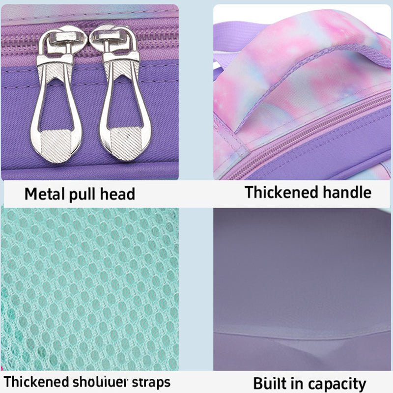 Ensemble de 3 sacs d'école à roulettes élégants au design de dessin animé pour enfants