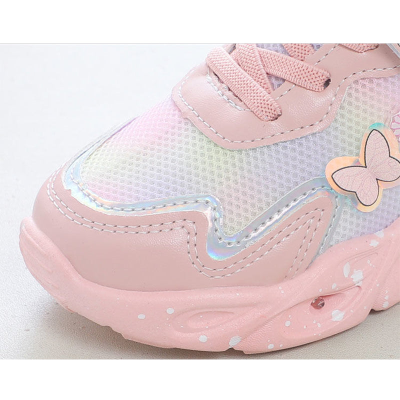 2022 New Breathable Girls LED Lighting Shoes Casual Sports Shoes