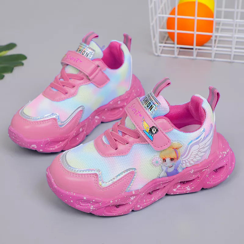 2022 New Breathable Girls LED Lighting Shoes Casual Sports Shoes