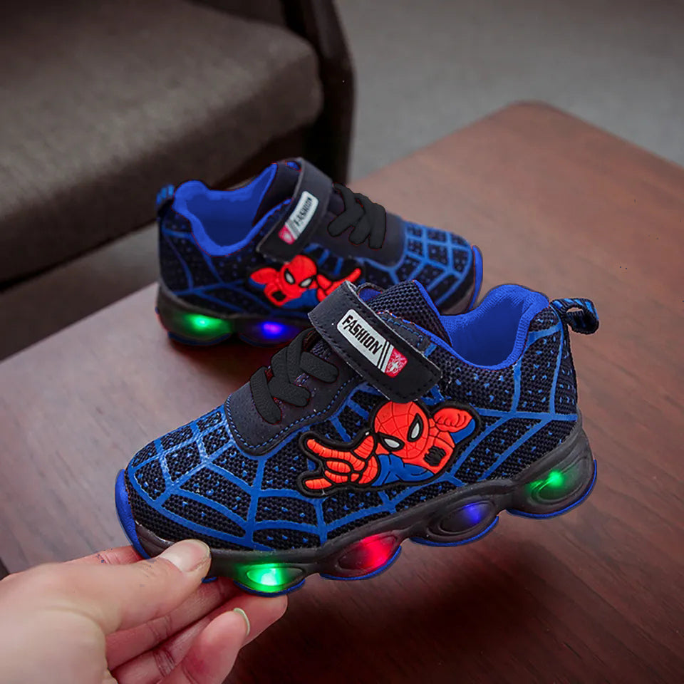 Superhero-Inspired LED Light-Up Shoes for Kids