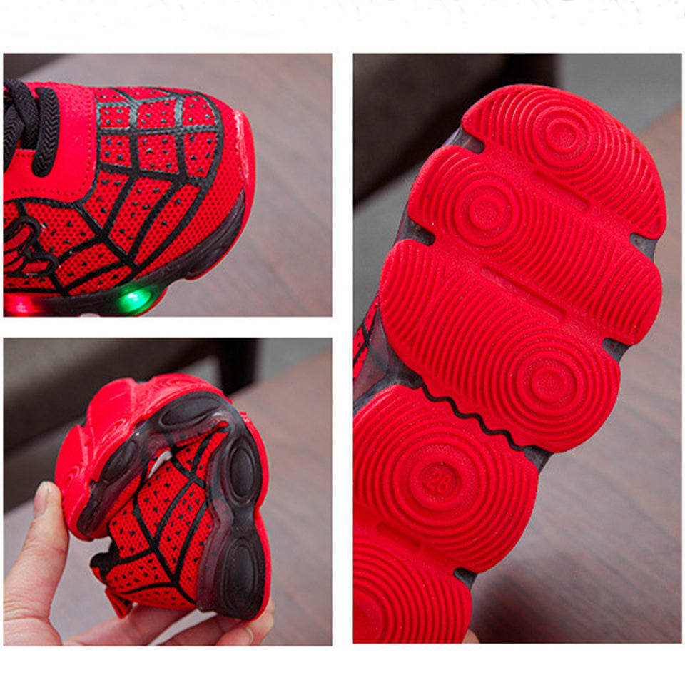 Superhero-Inspired LED Light-Up Shoes for Kids